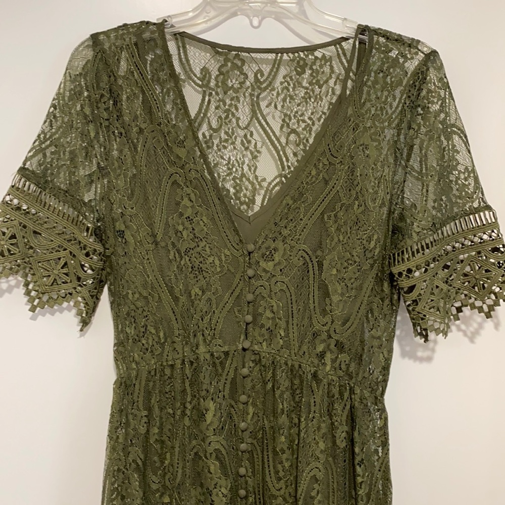 Green Shyanne Lace Maxi